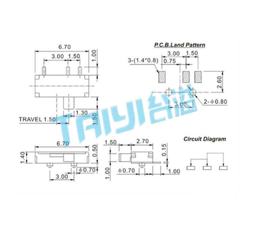 mini撥動開關(guān)T5-K12C01