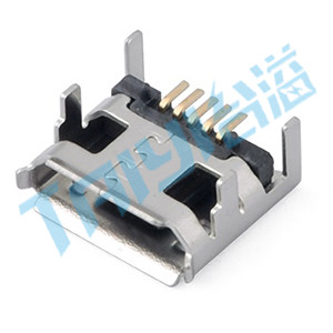 444&nbsp;Micro&nbsp;USB&nbsp;臥貼&nbsp;5觸點&nbsp;母座