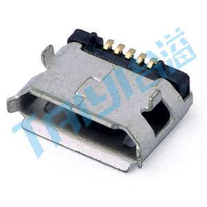 455&nbsp;Micro&nbsp;USB&nbsp;臥貼&nbsp;5觸點&nbsp;母座（