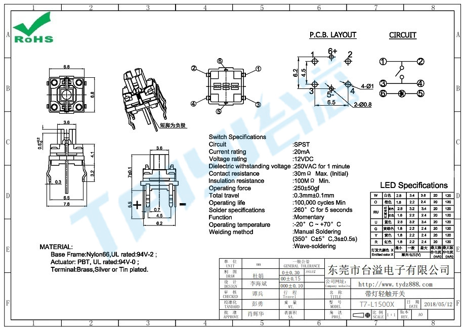 T7-L1500X防水帶燈開關(guān)