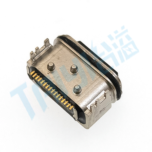 TYPE-C&nbsp;16P&nbsp;防水母座L=6.5板上型